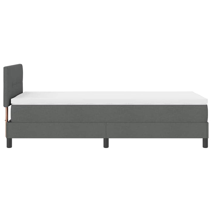 Pat cu arcuri cu benzi LED Gri închis 100 x 200 cm țesătură WALTI