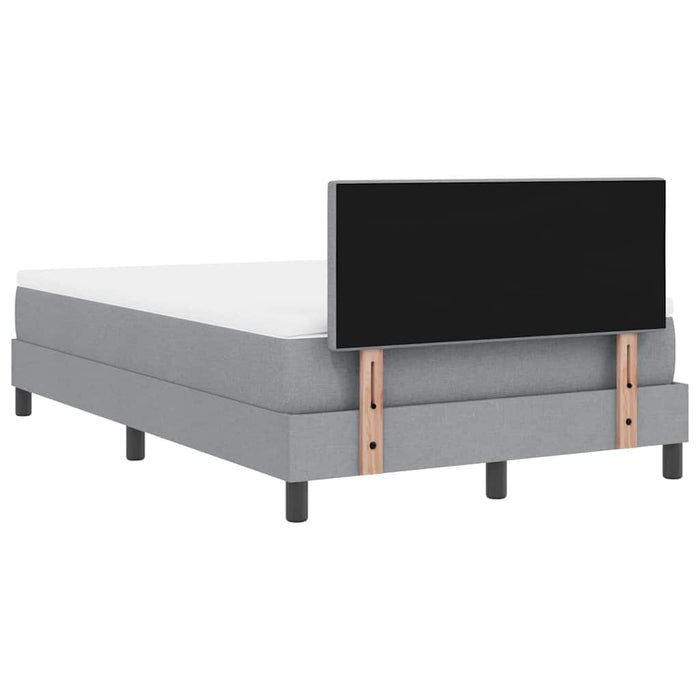 Pat cu arcuri cu benzi LED Gri deschis 120 x 190 cm țesătură - WALTI WALTI