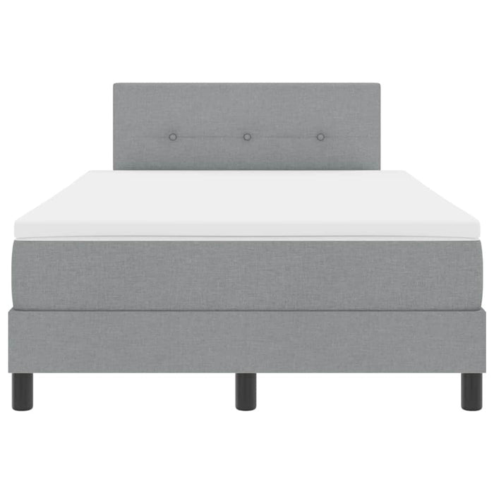 Pat cu arcuri cu benzi LED Gri deschis 120 x 190 cm țesătură - WALTI WALTI