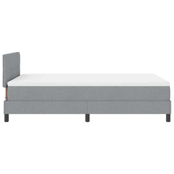 Pat cu arcuri cu benzi LED Gri deschis 120 x 190 cm țesătură - WALTI WALTI