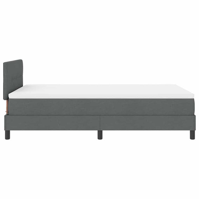 Pat cu arcuri cu benzi LED Gri închis 120 x 190 cm țesătură WALTI