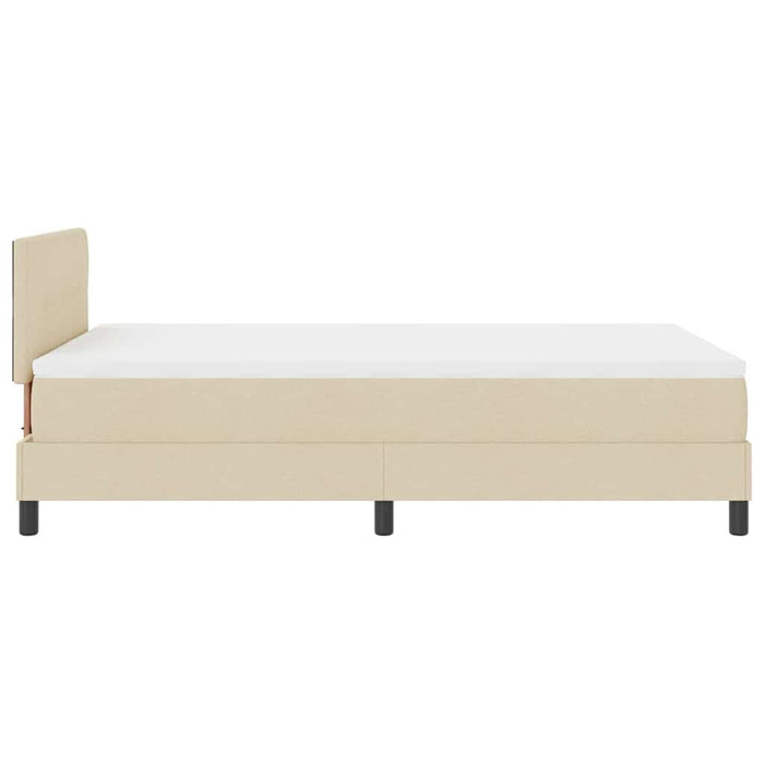 Pat cu arcuri cu benzi LED Crem 120 x 190 cm țesătură WALTI