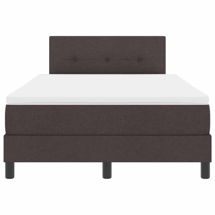 Pat cu arcuri cu saltea Maro închis 120 x 200 cm țesătură - WALTI WALTI