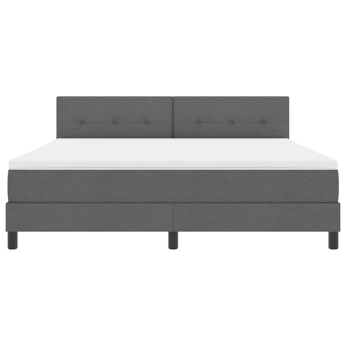 Pat cu arcuri cu benzi LED Gri închis 180 x 200 cm țesătură WALTI