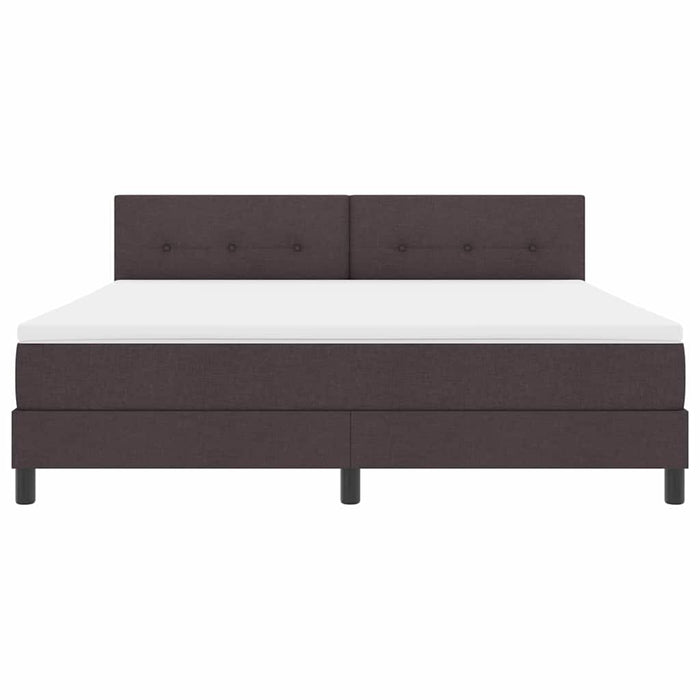 Pat cu arcuri cu saltea Maro închis 180 x 200 cm țesătură - WALTI WALTI