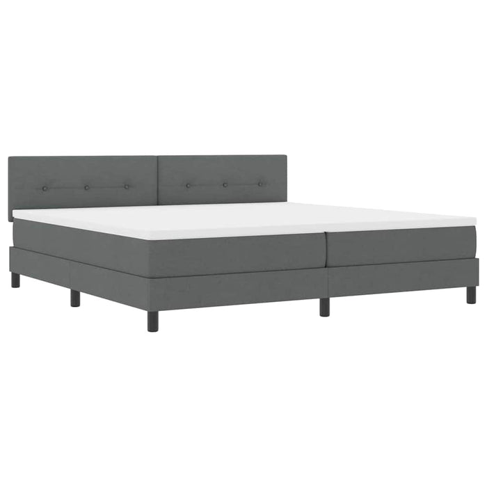Pat cu arcuri cu benzi LED Gri închis 200 x 200 cm țesătură - WALTI WALTI