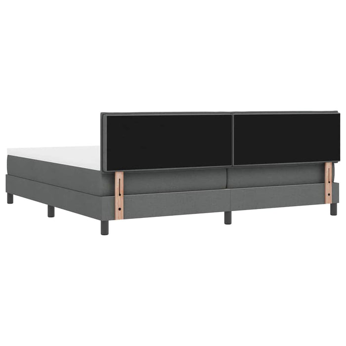 Pat cu arcuri cu benzi LED Gri închis 200 x 200 cm țesătură - WALTI WALTI