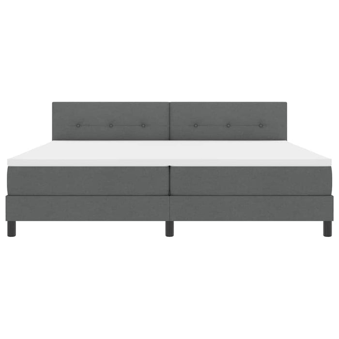Pat cu arcuri cu benzi LED Gri închis 200 x 200 cm țesătură - WALTI WALTI