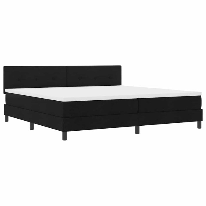 Pat cu arcuri cu benzi LED Negru 200 x 200 cm țesătură WALTI