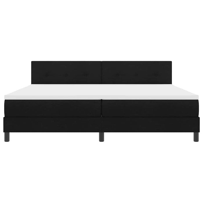 Pat cu arcuri cu benzi LED Negru 200 x 200 cm țesătură WALTI