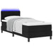 Pat cu arcuri cu saltea cu led Negru 80 x 200 cm țesătură - WALTI WALTI
