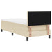 Pat cu arcuri cu saltea cu headboard Crem 80 x 200 cm țesătură - WALTI WALTI