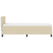 Pat cu arcuri cu saltea cu headboard Crem 80 x 200 cm țesătură - WALTI WALTI