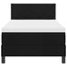Pat cu arcuri cu saltea cu headboard Negru 90 x 190 cm țesătură - WALTI WALTI