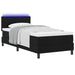 Pat cu arcuri cu saltea cu headboard Negru 90 x 190 cm țesătură - WALTI WALTI
