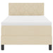 Pat cu arcuri cu saltea cu headboard Crem 90 x 200 cm țesătură - WALTI WALTI