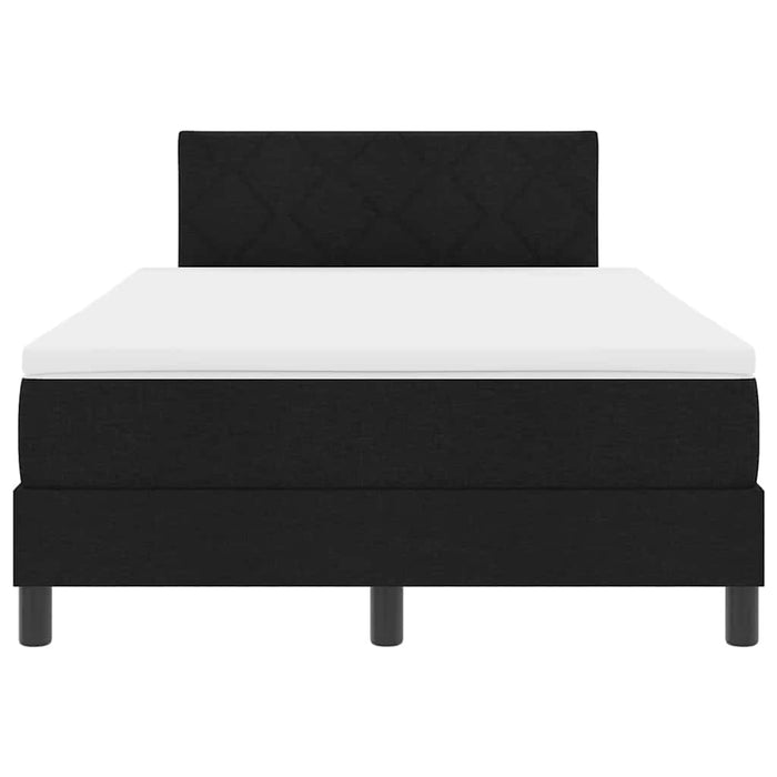 Pat cu arcuri cu saltea cu led Negru 120 x 190 cm țesătură - WALTI WALTI