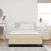 Pat cu arcuri cu saltea cu headboard Crem 120 x 190 cm țesătură - WALTI WALTI