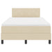 Pat cu arcuri cu saltea cu headboard Crem 120 x 190 cm țesătură - WALTI WALTI