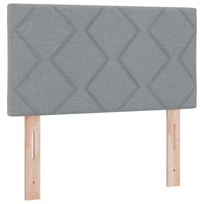 Pat cu arcuri cu benzi LED Gri deschis 120 x 200 cm țesătură WALTI
