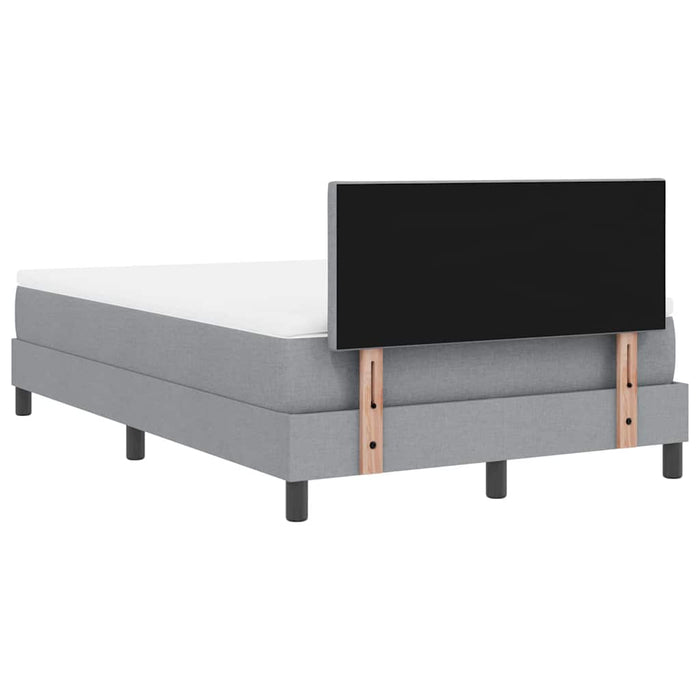 Pat cu arcuri cu benzi LED Gri deschis 120 x 200 cm țesătură WALTI