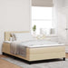 Pat cu arcuri cu saltea cu headboard Crem 120 x 200 cm țesătură - WALTI WALTI