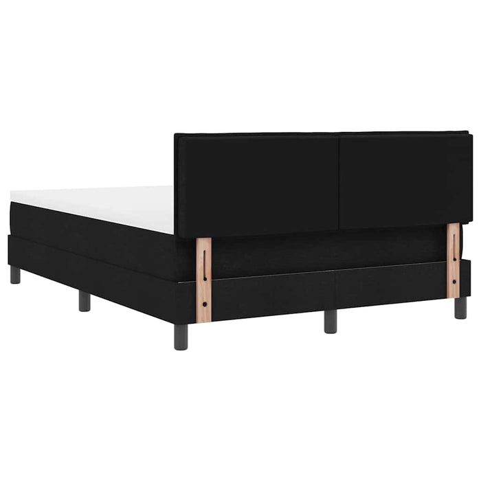 Pat cu arcuri cu benzi LED Negru 140 x 190 cm țesătură WALTI