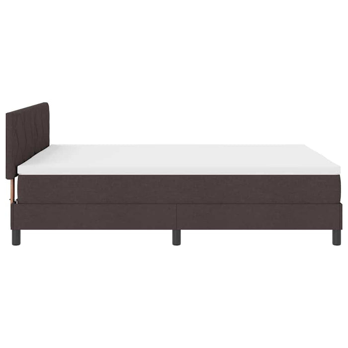 Pat cu arcuri cu benzi LED Maro închis 140 x 190 cm țesătură WALTI
