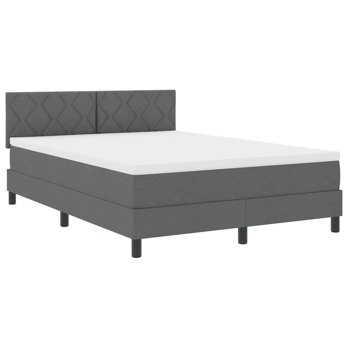 Pat cu arcuri cu benzi LED Gri închis 160 x 200 cm țesătură WALTI