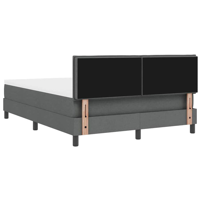 Pat cu arcuri cu benzi LED Gri închis 160 x 200 cm țesătură WALTI