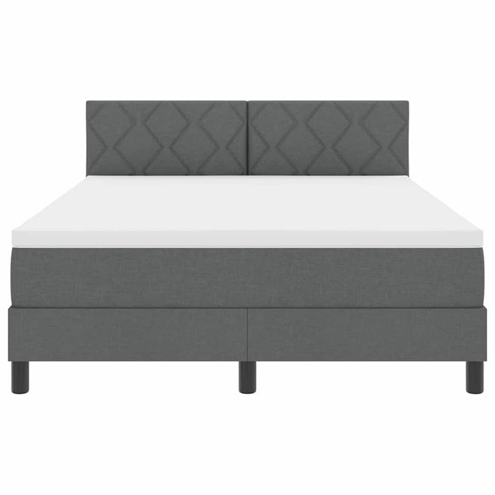 Pat cu arcuri cu benzi LED Gri închis 160 x 200 cm țesătură WALTI