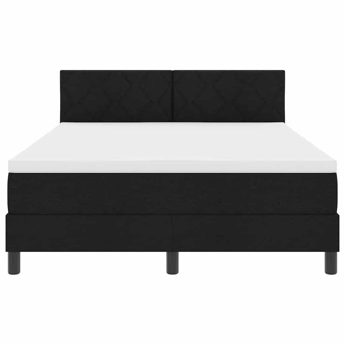 Pat cu arcuri cu benzi LED Negru 160 x 200 cm țesătură WALTI