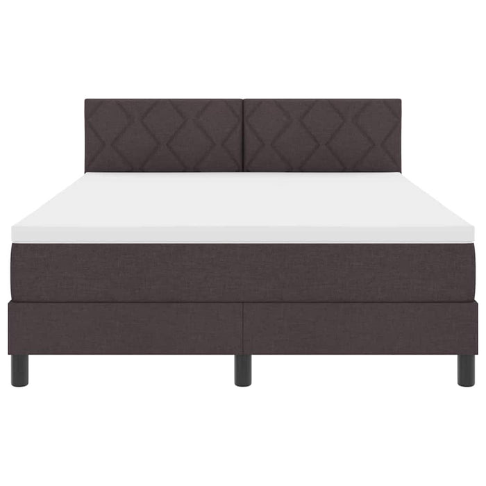 Pat cu arcuri cu benzi LED Maro închis 160 x 200 cm țesătură WALTI
