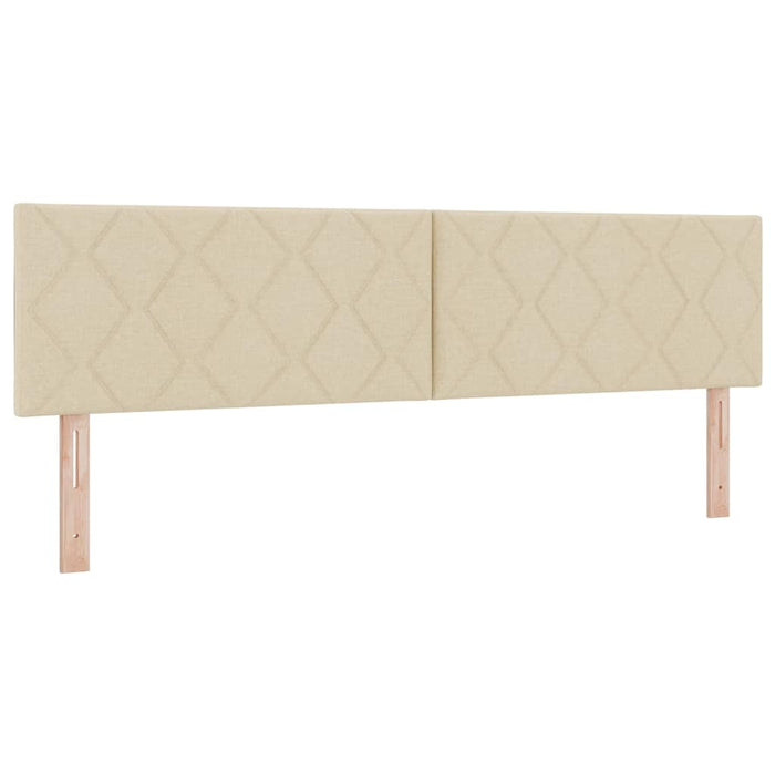 Pat cu arcuri cu benzi LED Crem 180 x 200 cm țesătură WALTI