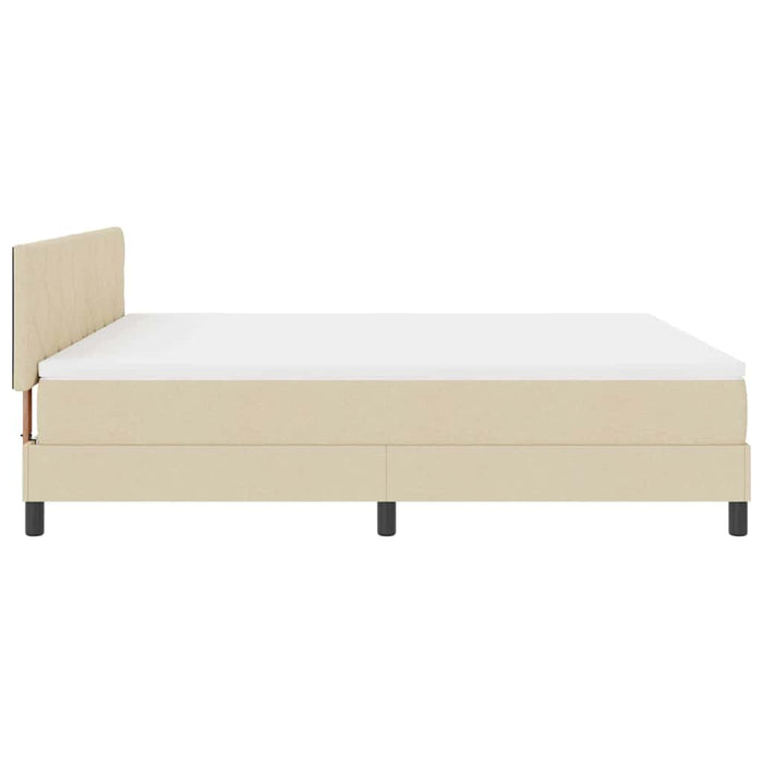 Pat cu arcuri cu benzi LED Crem 180 x 200 cm țesătură WALTI