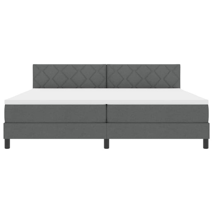 Pat cu arcuri cu benzi LED Gri închis 200 x 200 cm țesătură WALTI