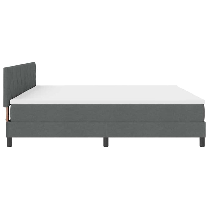 Pat cu arcuri cu benzi LED Gri închis 200 x 200 cm țesătură WALTI