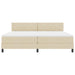 Pat cu arcuri cu saltea cu headboard Crem 200 x 200 cm țesătură - WALTI WALTI