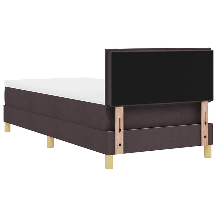 Pat cu arc LED cu saltea Maro închis 90 x 190 cm țesătură - WALTI WALTI
