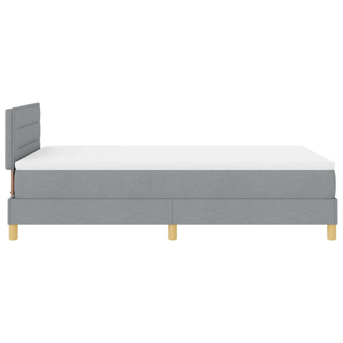 Pat cu arc LED cu benzi LED Gri deschis 120 x 190 cm țesătură - WALTI WALTI