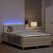 Pat cu arcuri cu saltea cu headboard Crem 120 x 190 cm țesătură - WALTI WALTI