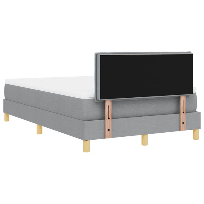 Pat cu arc LED cu benzi LED Gri deschis 120 x 200 cm țesătură WALTI