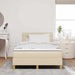 Pat cu arcuri cu saltea cu headboard Crem 120 x 200 cm țesătură - WALTI WALTI