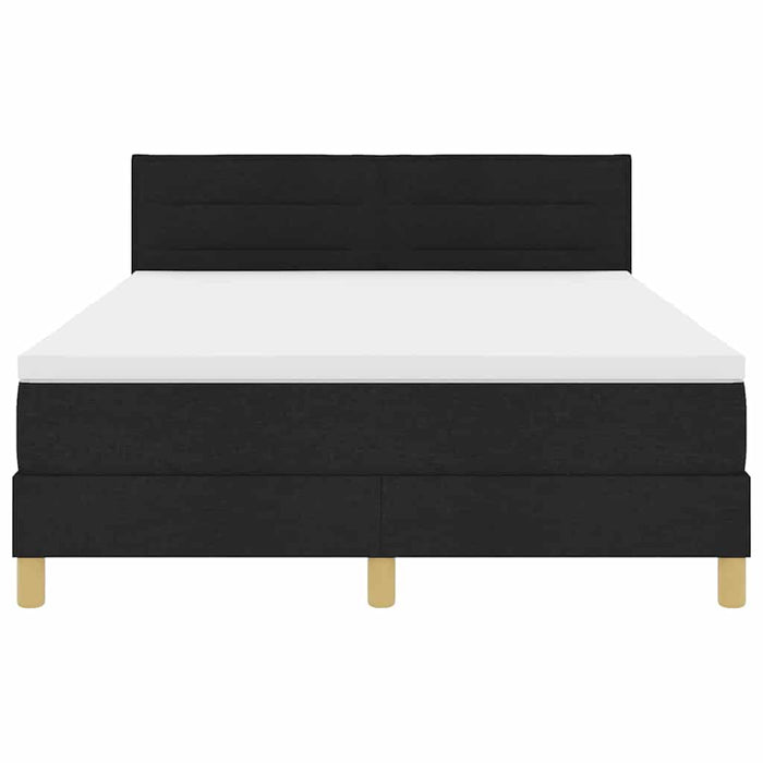 Pat cu arc LED cu saltea cu led Negru 140 x 200 cm țesătură - WALTI WALTI