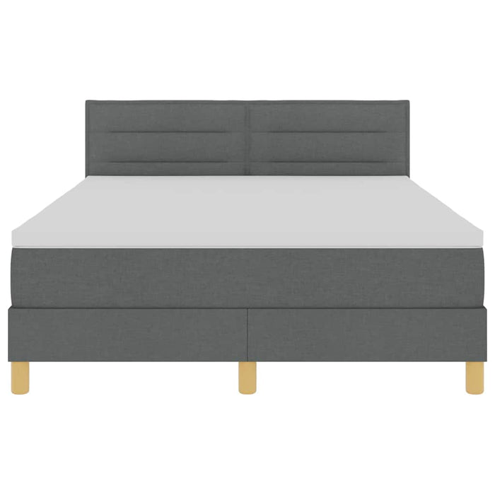 Pat cu arc LED cu saltea Gri închis 160 x 200 cm țesătură - WALTI WALTI