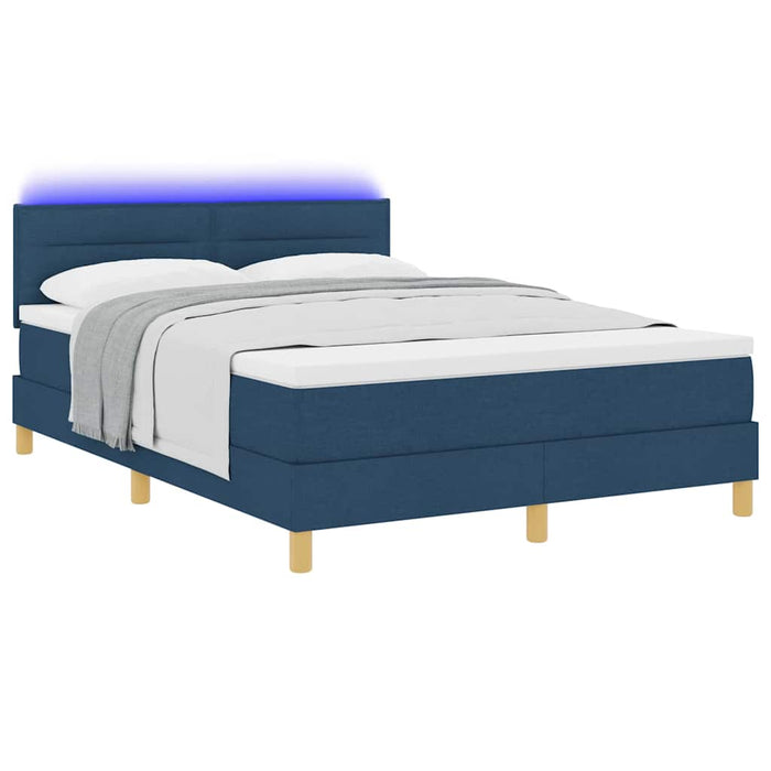 Pat cu arc LED cu saltea cu led albastru 160 x 200 cm țesătură - WALTI WALTI