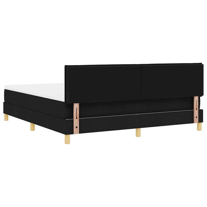 Pat cu arc LED cu saltea cu led Negru 180 x 200 cm țesătură - WALTI WALTI