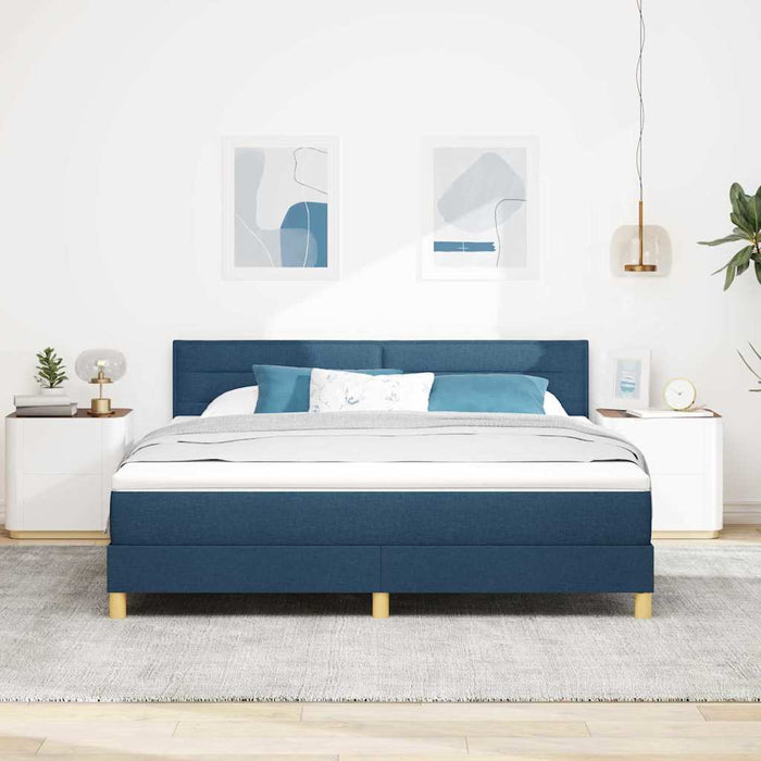 Pat cu arc LED cu saltea cu led albastru 180 x 200 cm țesătură - WALTI WALTI