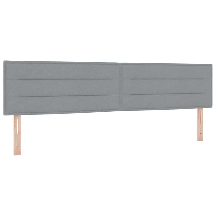 Pat cu arc LED cu saltea Gri deschis 200 x 200 cm țesătură - WALTI WALTI