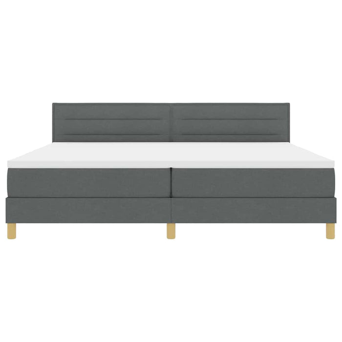 Pat cu arc LED cu saltea Gri închis 200 x 200 cm țesătură - WALTI WALTI